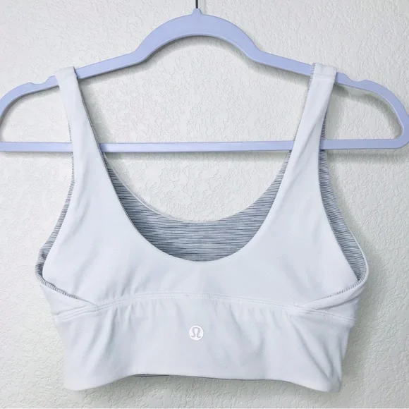 LULULEMON Align Reversible Bra White/Wee Are From Space Nimbus Battleship - Picture 13 of 14